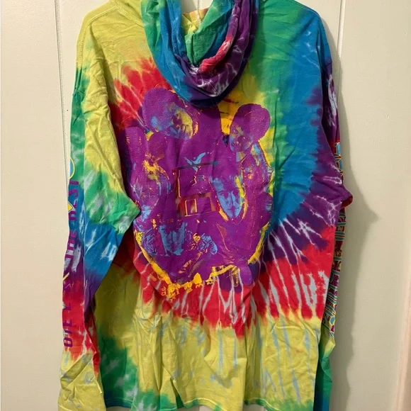 Hackers movie Vibrant Tie-Dye Graphic Long Sleeve T-Shirt Hoodie